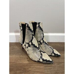 Joie Ralti Ankle Boot Snake Print Boots Size 36 Slip On Western Boho Chic